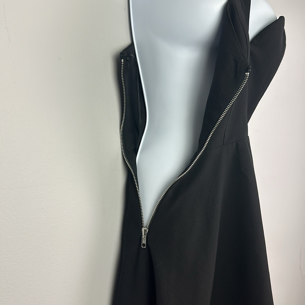 NBD X Naven Twins Back It Up Mini Dress Size S Black Lined One Shoulder Edgy - Picture 6 of 16